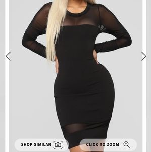 Follow Your Bliss Black Mesh Dress
